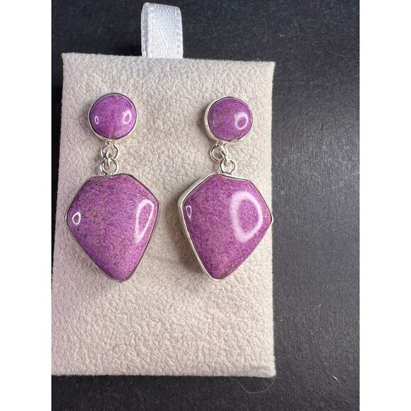 NEW Jay King stichtite sterling silver earrings - Picture 9 of 12